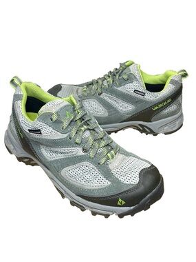 Vasque Leather Hiking Trail Shoes Gray Sz 7 Breathable Mesh Sneakers Gorpcore